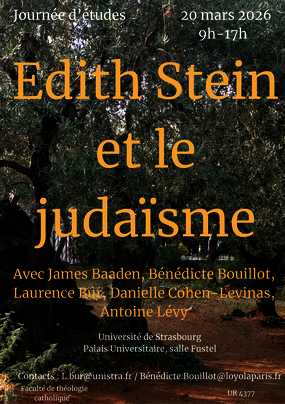 Affiche journée d'études "Edith Stein et le judaïsme"